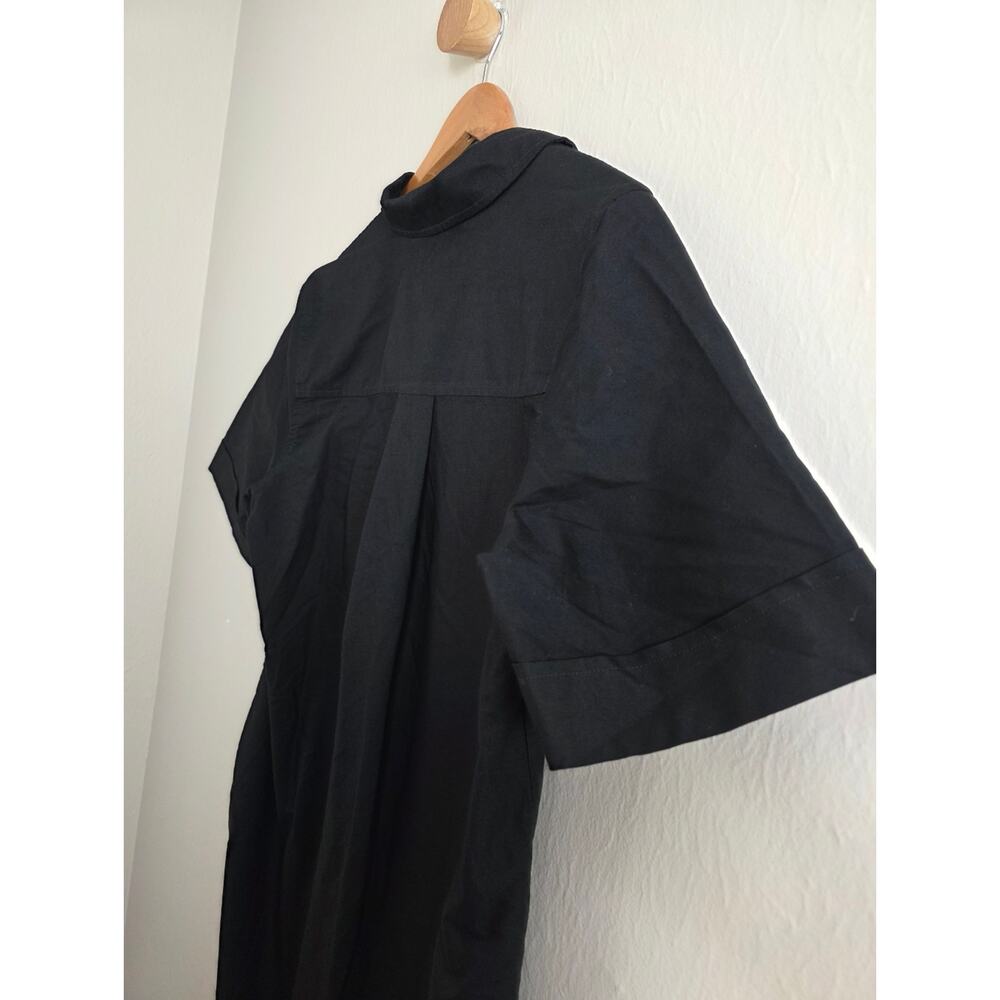 Everlane The Oxford Short Sleeve Black Shirt Dress NWT Organic Cotton Medium M - Picture 13 of 14